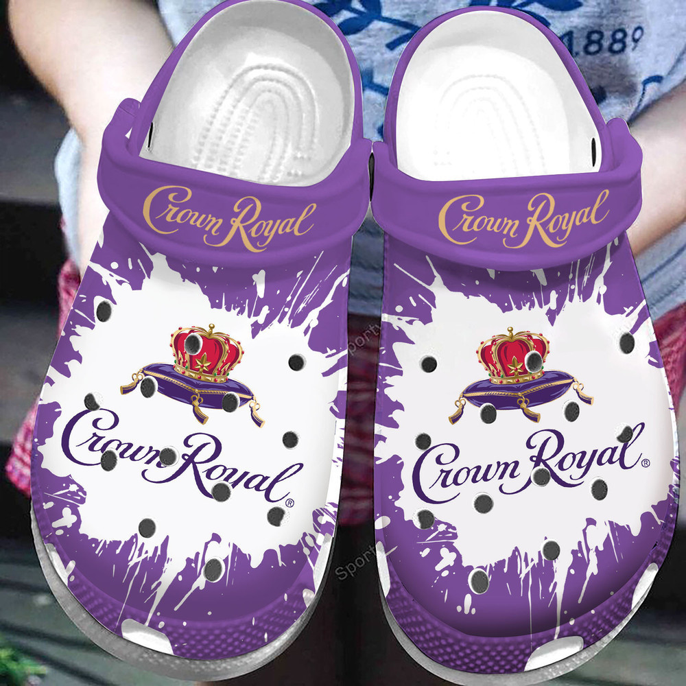 Clogsown Royal Purple White Clogs Shoes