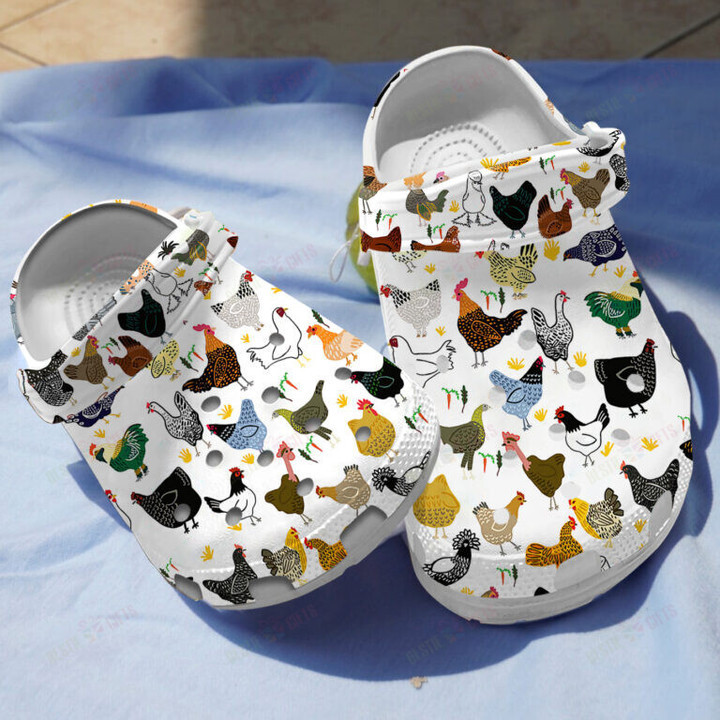 Collection Chicken Crocs Classic Clogs Shoes