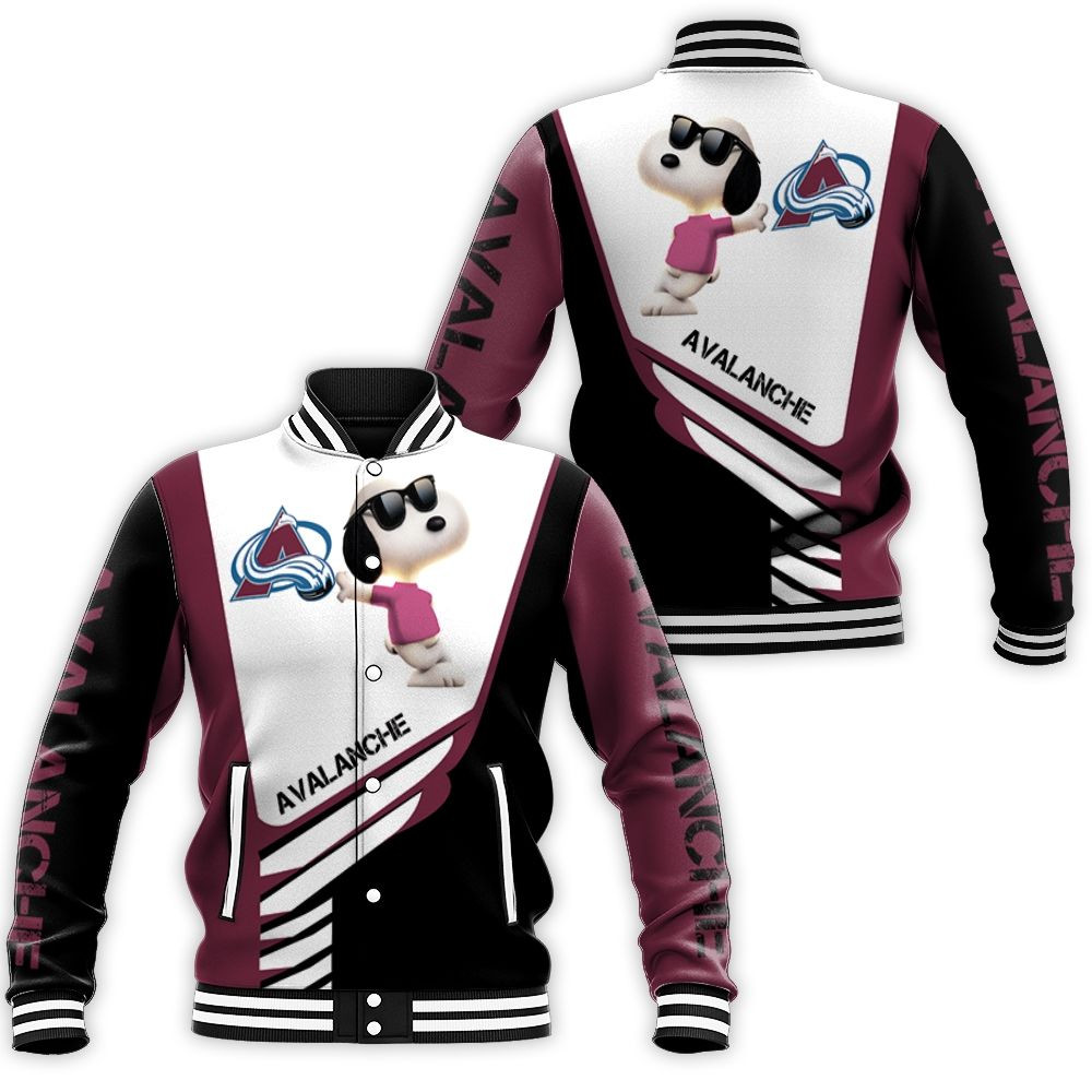 Colorado Avalanche Snoopy For Fans 3d Baseball Jacket for Men Women