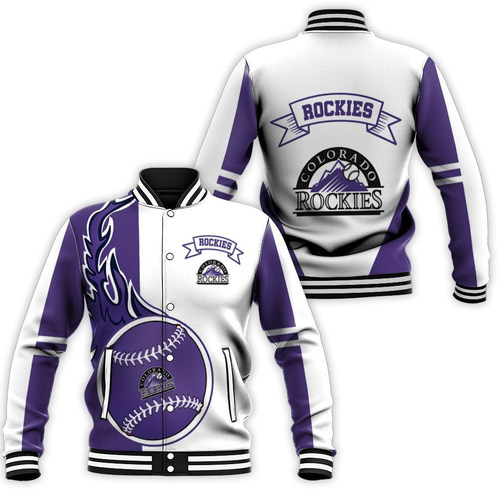 Colorado Rockies 3d Baseball Jacket for Men Women