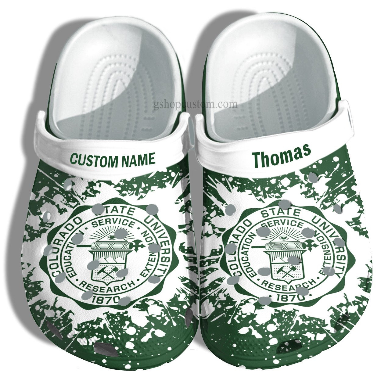 Colorado State University Graduation Gifts Croc Shoes Customize- Admission Gift Crocs Shoes