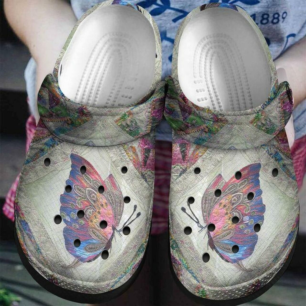 Colorful Butterfly Bird Personalized 102 Gift For Lover Rubber Crocs Clog Shoes Comfy Footwear
