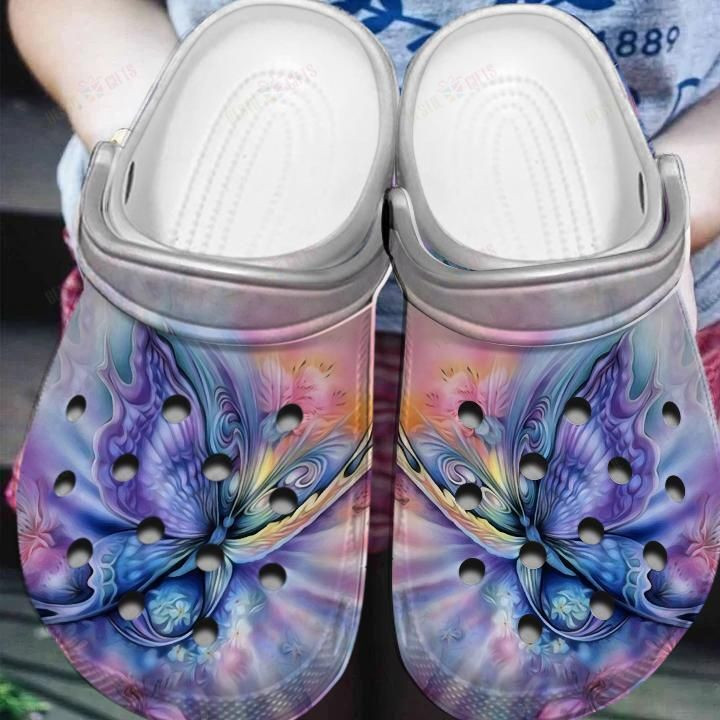 Colorful Butterfly Crocs Classic Clogs Shoes PANCR0364