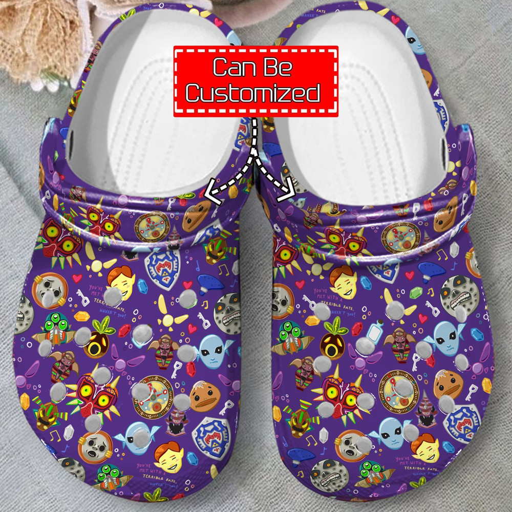 Colorful Crocs - Majora Mask Pattern Clog Shoes For Men And Women