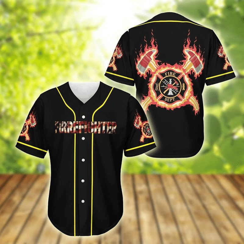 Cool Firefighter Gift For Lover Baseball Jersey