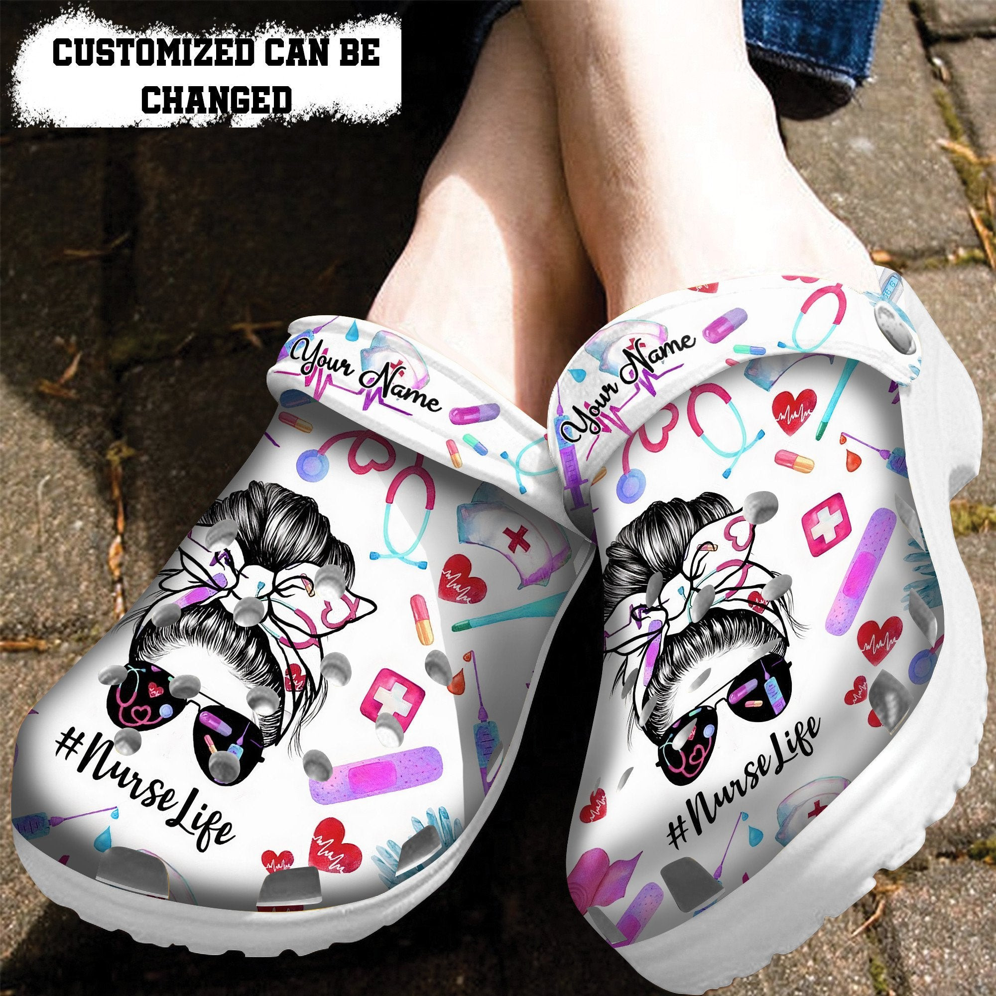 Cool Nurse Life Crocs Shoes Birthday Gift Wife Daughter- Nurse Mom Shoes Croc Clogs Customize