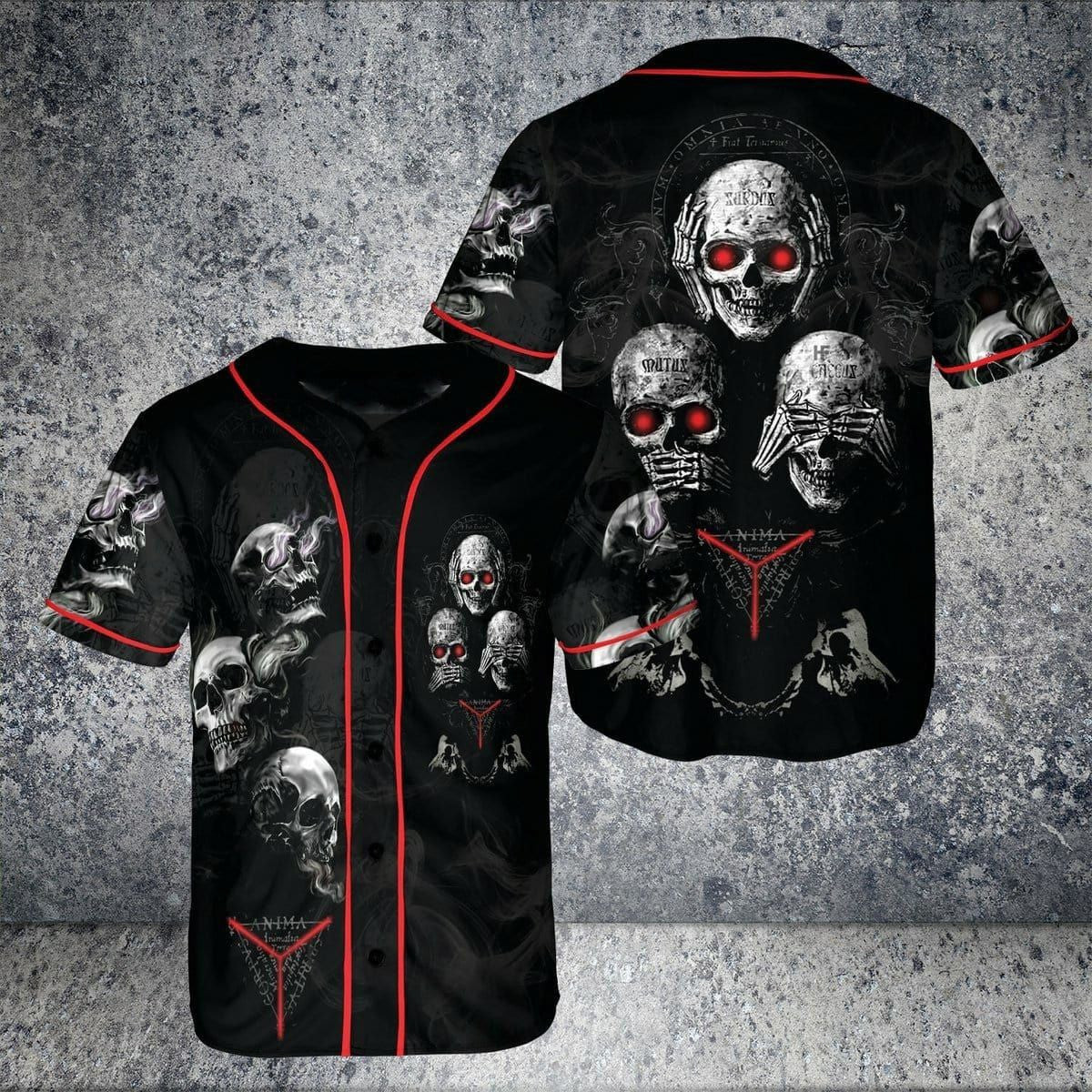 Cool Skull IDGAF Baseball Jersey