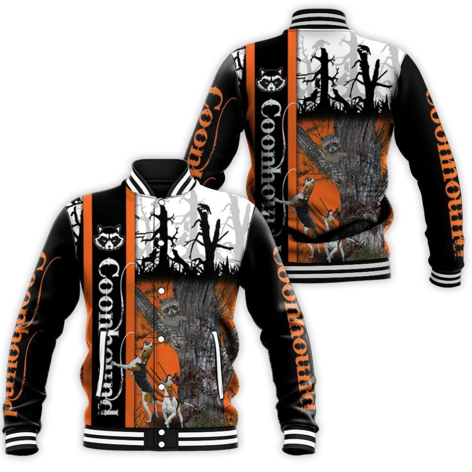 Coonhound Hunting Dog 3d Jersey Baseball Jacket for Men Women