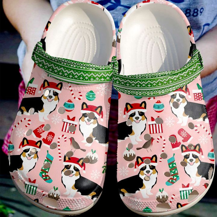 Corgi Merry Corgimas Christmas Pattern Crocs Crocband Clog Shoes For Men Women