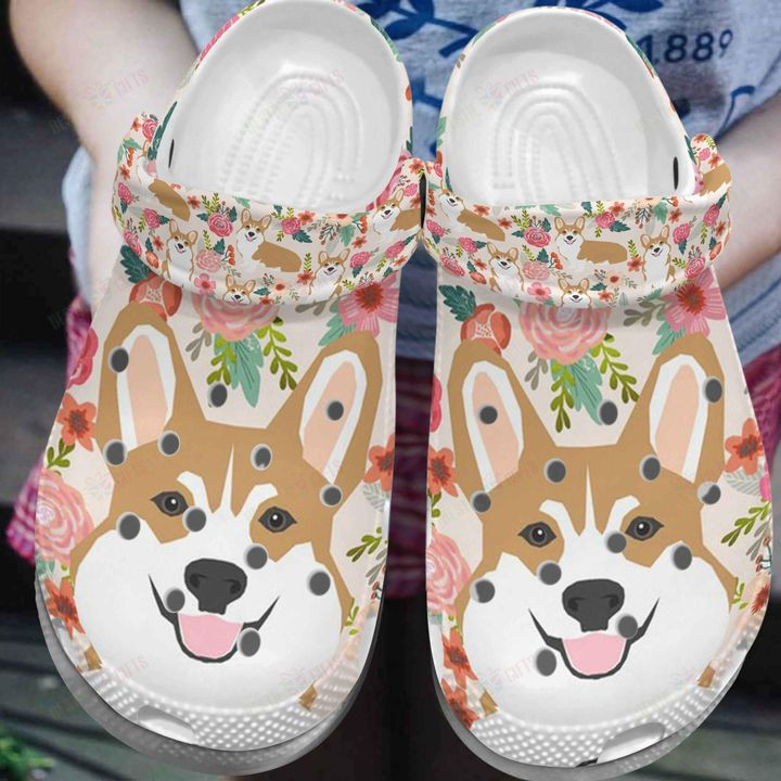 Corgi Portrait 2 Styles Crocs Classic Clogs Shoes