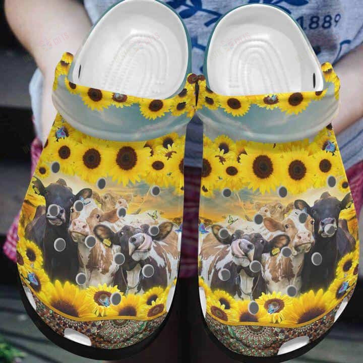 Cow Crocs Classic Clogs Shoes