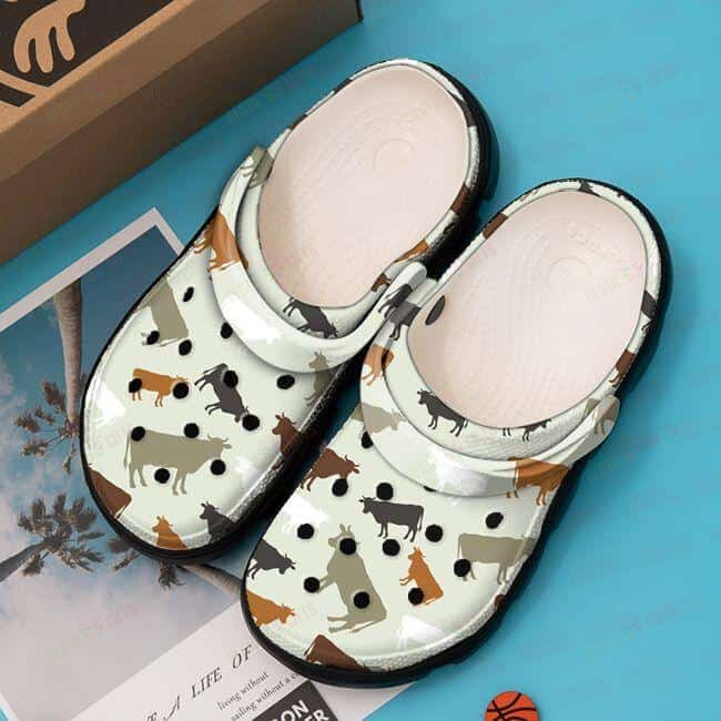 Cow Crocs Classic Clogs Shoes