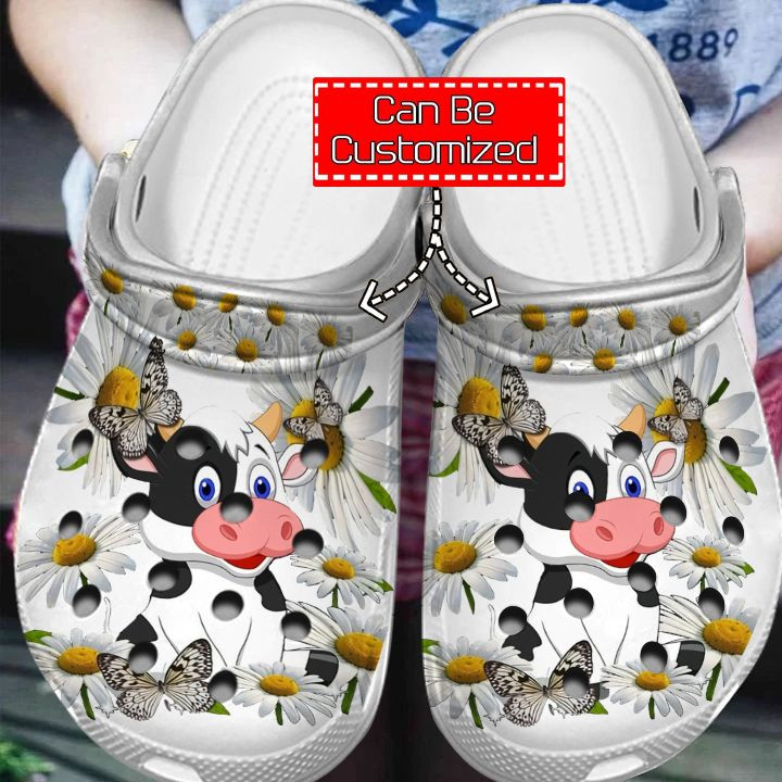 Cow Crocs - Cow Flower Clog Shoes For Men And Women