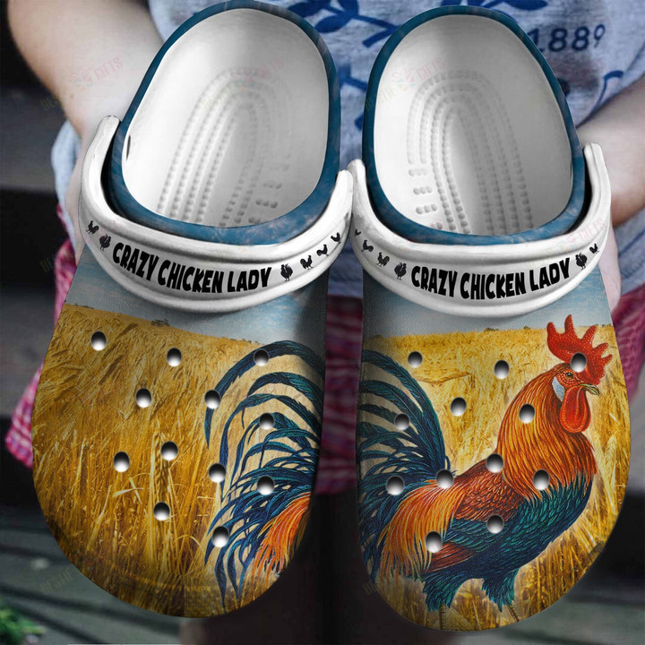 Crazy Chicken Lady Gift for Chicken Lovers Crocs Classic Clogs Shoes