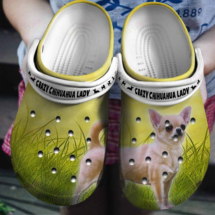 Crazy Chihuahua Lady Gift For Chihuahua Lovers Crocs Classic Clogs Shoes