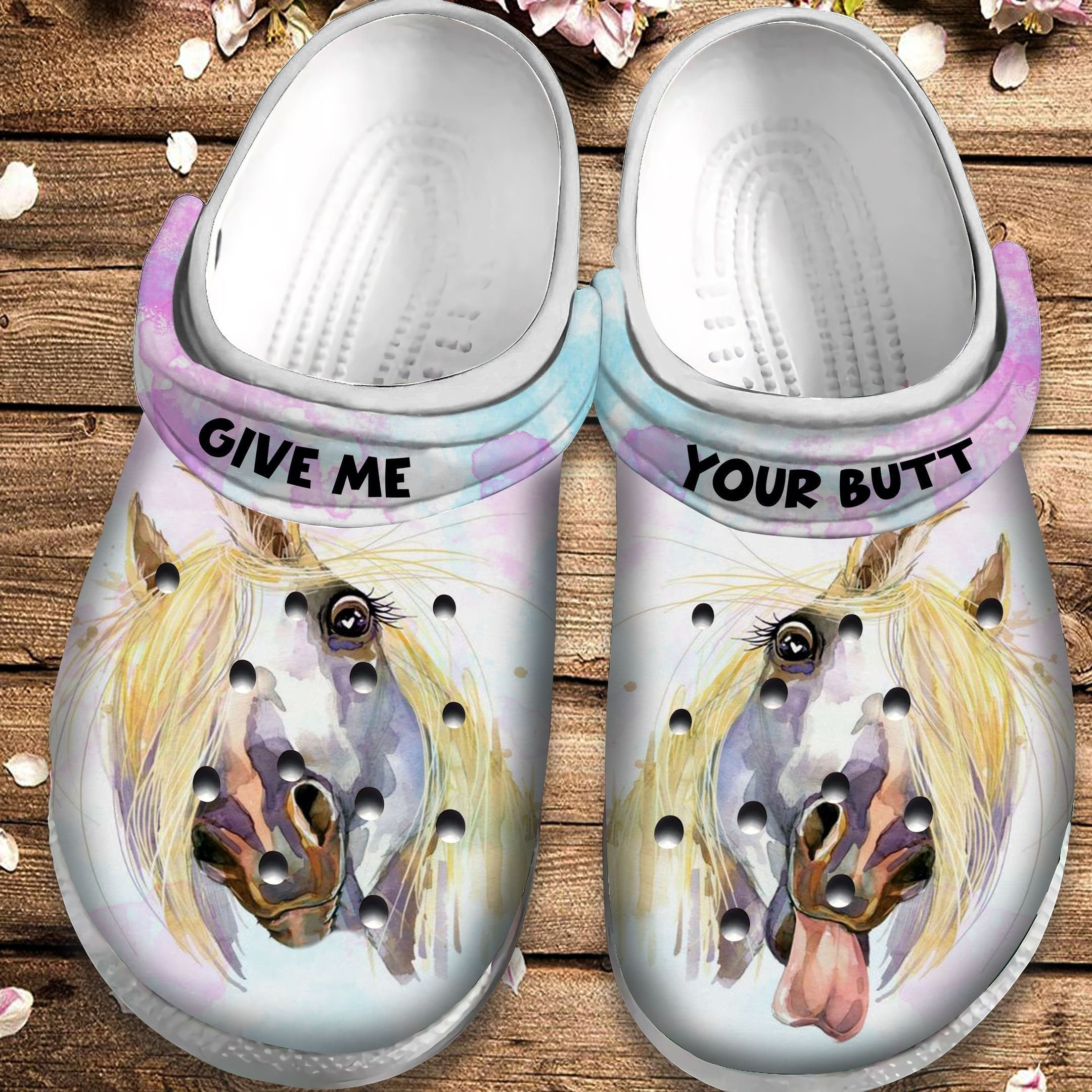 Crazy Horse Clog Shoes - Give Me Crocs Birthday Gift For Men Women Boy Girl