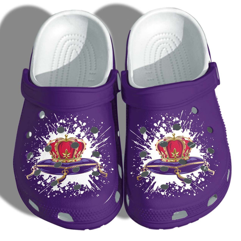 Crown Crocs Funny Shoes For Men Women - Royal Drinkin Croc Gifts For Son Husband Fathers Day 2021