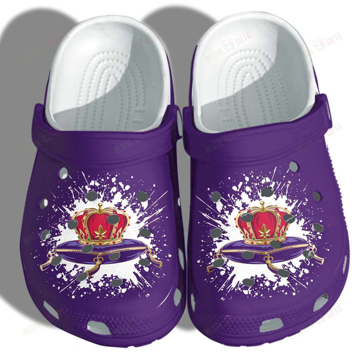 Crown Funny Crocs Classic Clogs Shoes