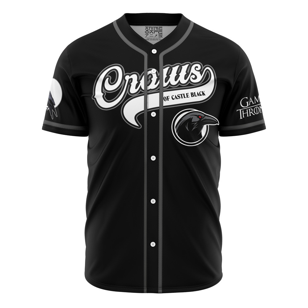 Crows of Castle Black Snow Game of Thrones Baseball Jersey, Unisex Jersey Shirt for Men Women