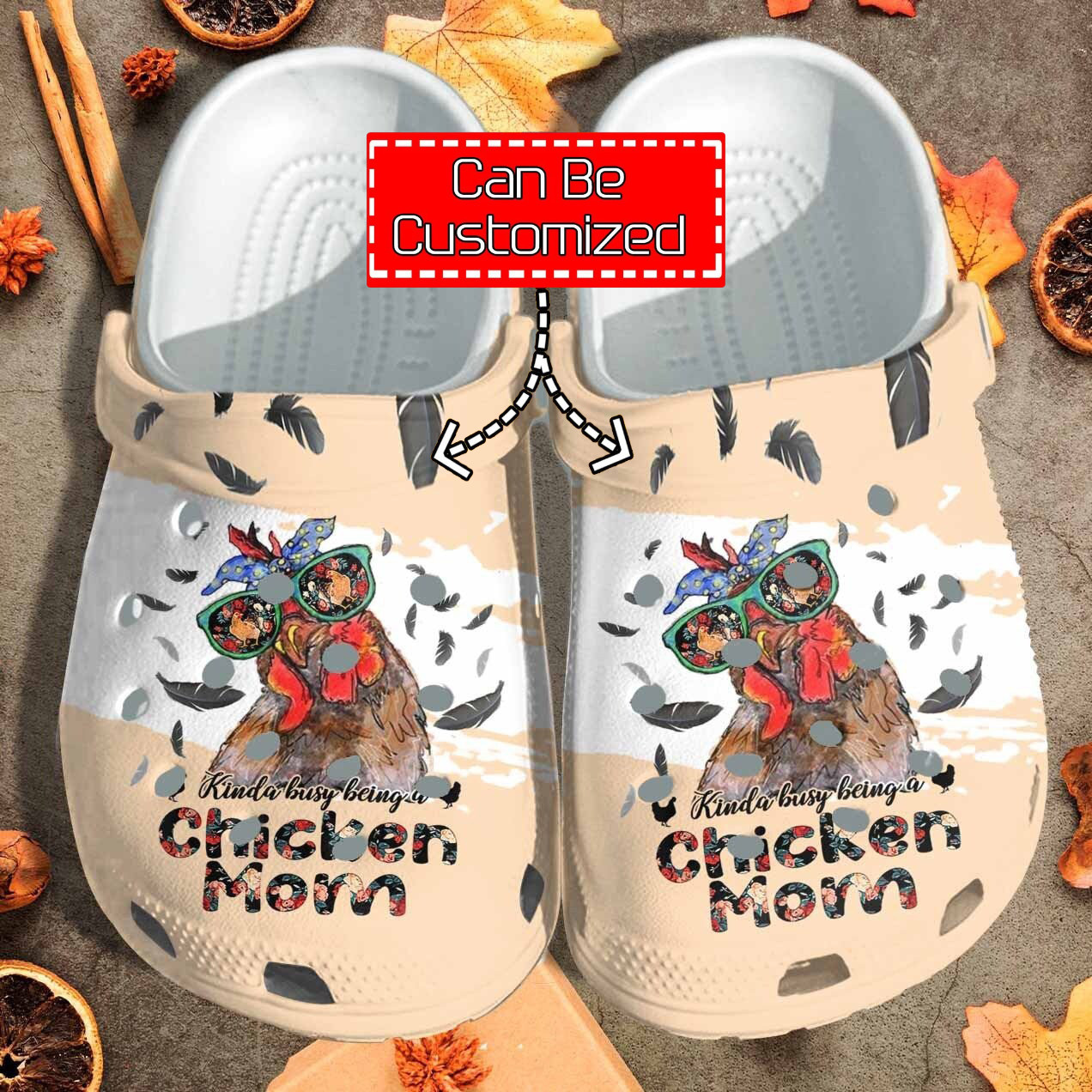 Custom Crocs Personalized Kinda Busy Being A Chicken Mom Clog Shoes