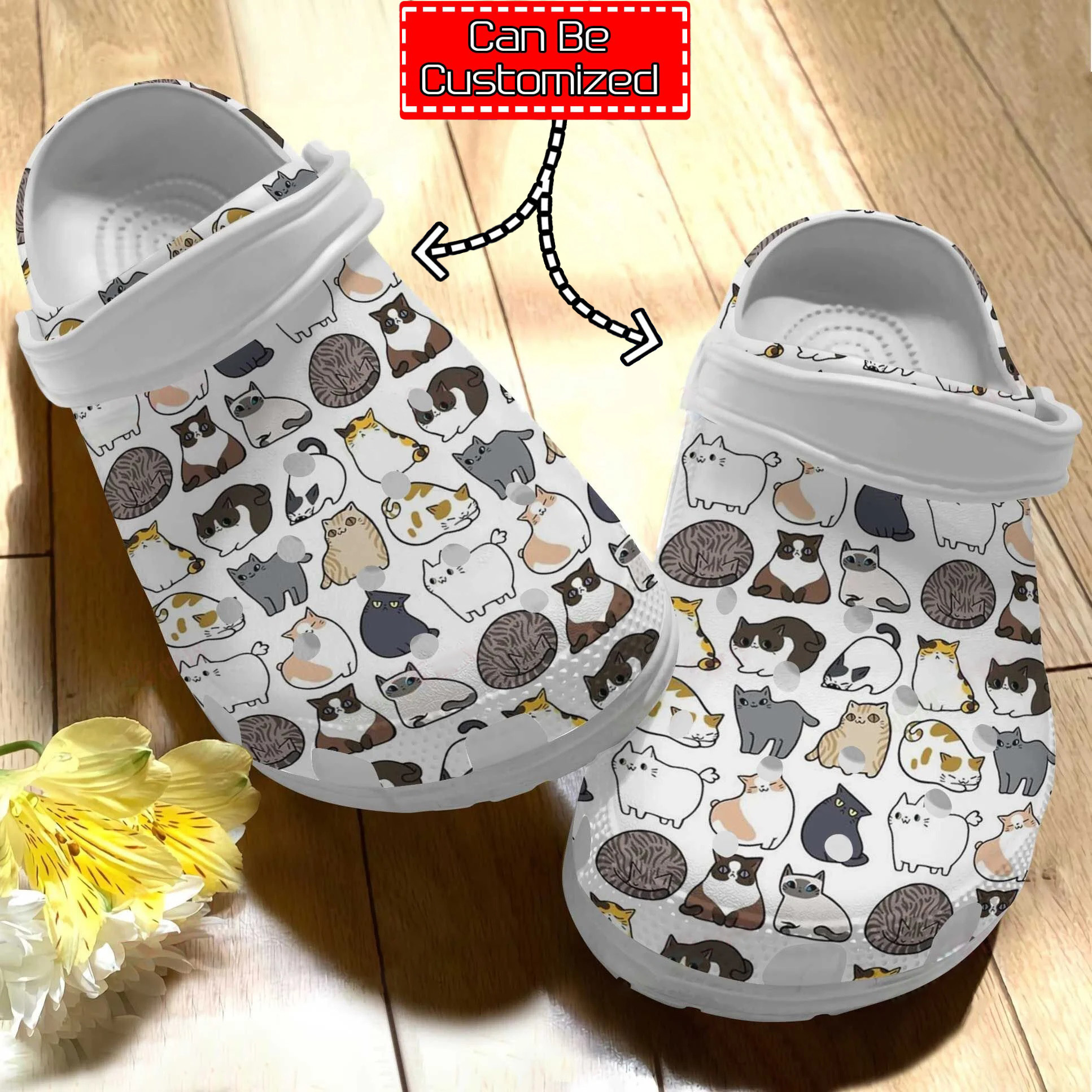 Custom Crocs Personalized Lovely Cats Pattern Clog Shoes