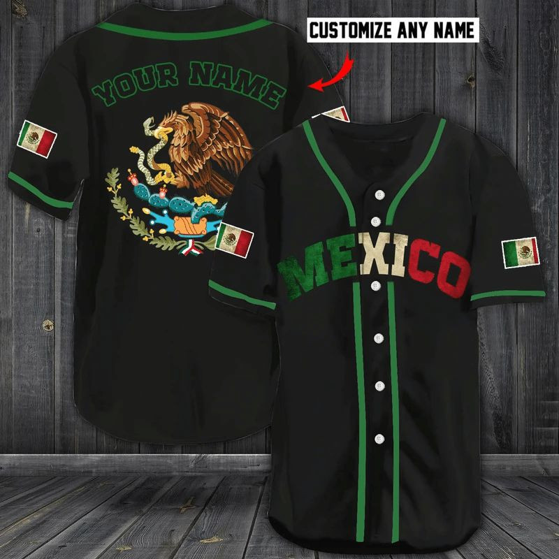 Custom Mexico Eagle 222 Gift For Lover Baseball Jersey