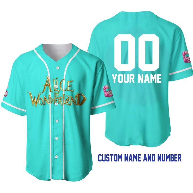 Custom Name Alice In Wonderland Disney Baseball Jerseyer Jersey