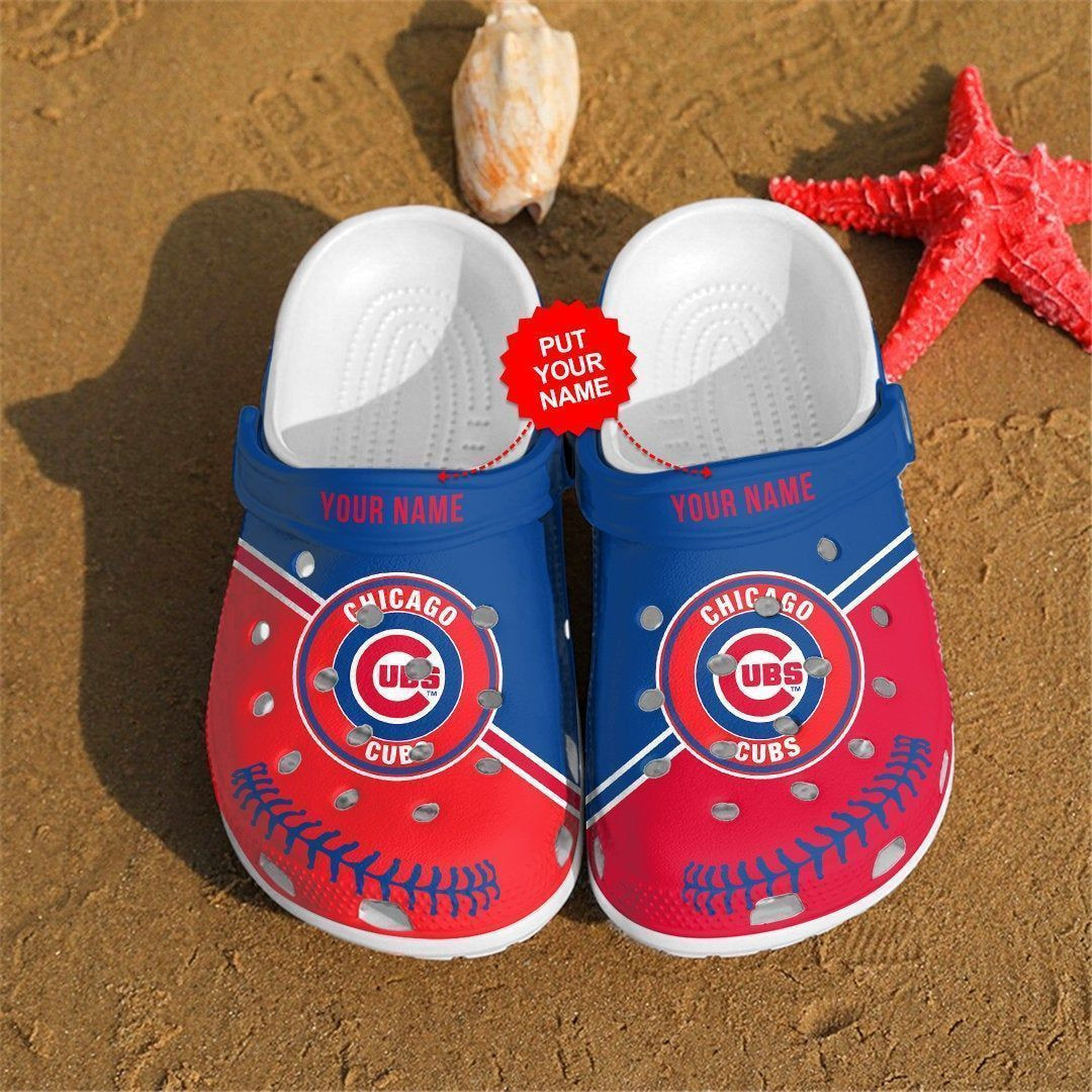 Custom Name Chicago Cubs Gift For Mlb 5 Fans Rubber Crocs Clog Shoescrocband