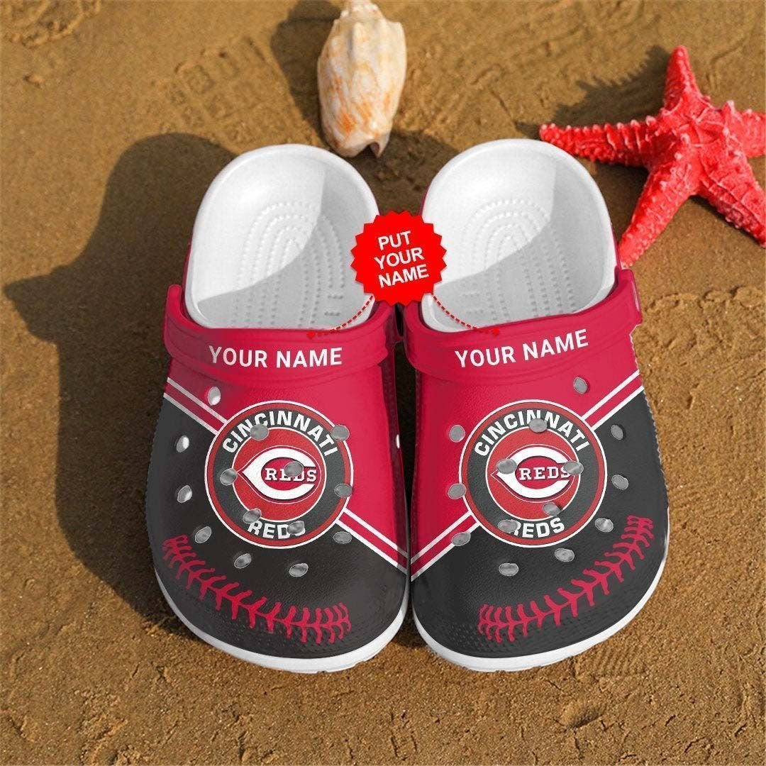 Custom Name Cincinnati Reds Rubber Crocs Clog Shoescrocband Clogs Comfy Footwea