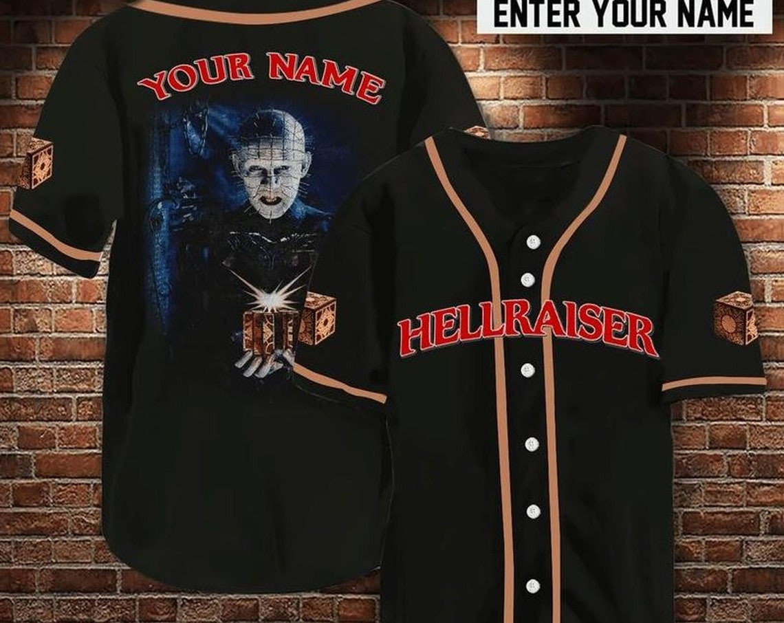 Custom Name Hellraiser Movies 456 Gift For Lover Baseball Jersey Personalized Hellraiser Baseball Shirt Horror Gift Halloween Shirts