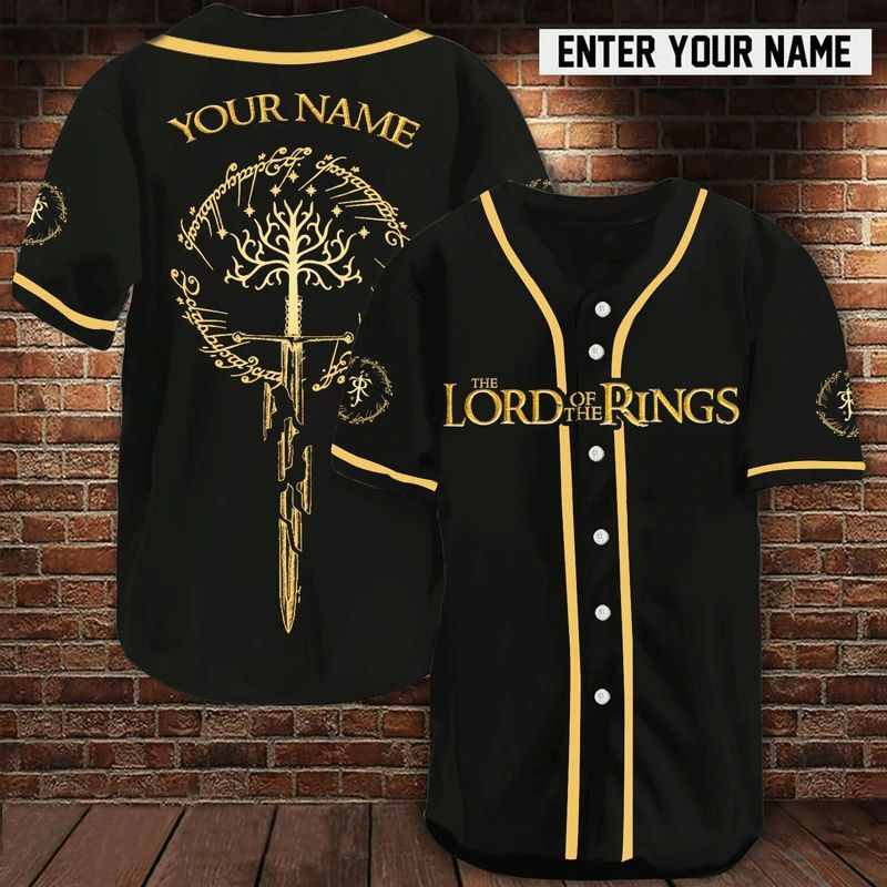 Custom Name The Lord Of The Rings 456 Gift For Lover Baseball Jersey, Unisex Jersey Shirt for Men Women