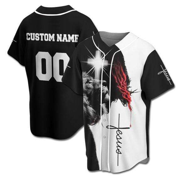 Custom Personalized Name And Number Bampampw Jesus Lion Baseball Jersey, Unisex Jersey Shirt for Men Women
