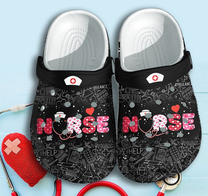 Cute Black Nurse Shoes Clogs Crocs Gift for Graduation LNurse