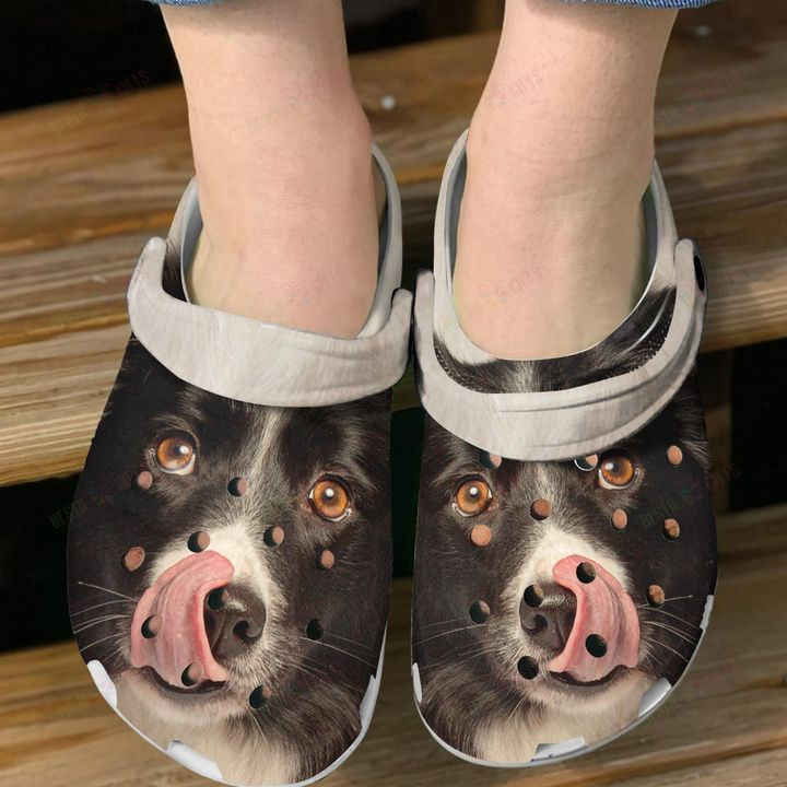 Cute Border Collie Crocs Classic Clogs Shoes