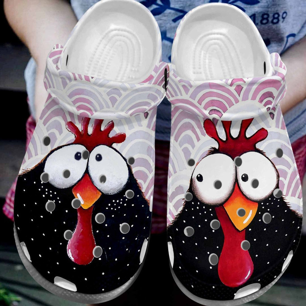 Cute Chicken 9 Gift For Lover Rubber Crocs Clog Shoes Comfy Footwear