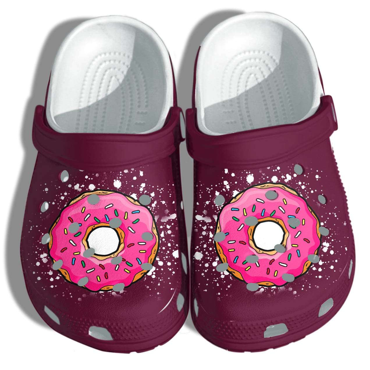 Cute Donut Cake Crocs Crocband Clog Shoes