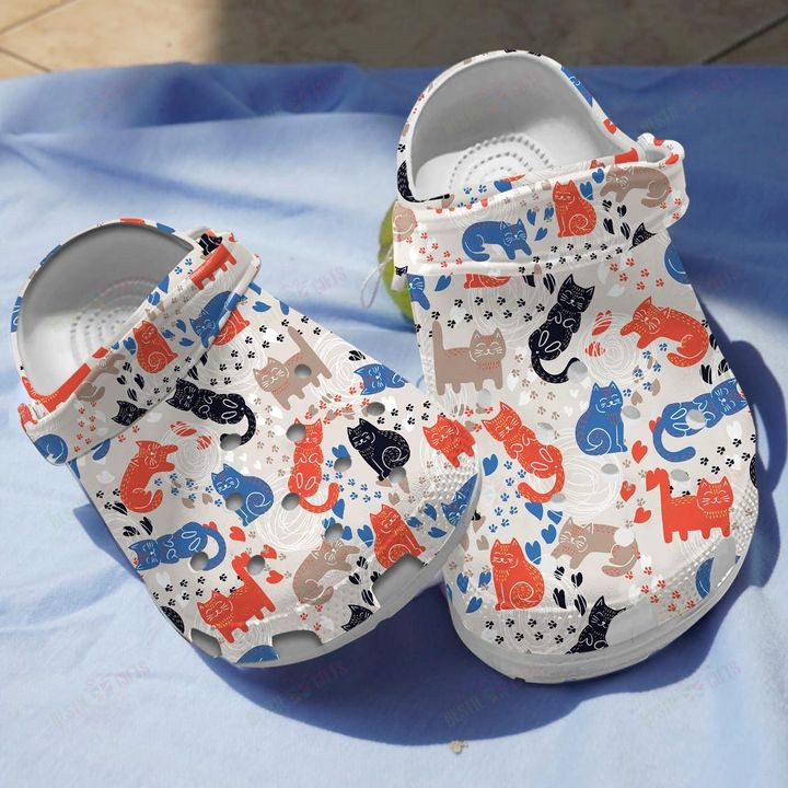 Cute Funny Seamless Pattern Crocs Classic Clogs Shoes