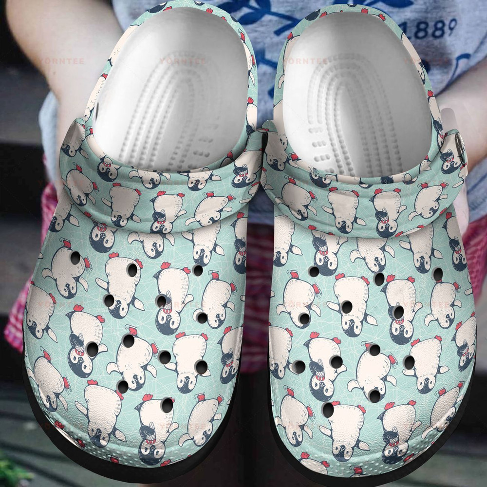 Cute Penguin Pattern 5 Gift For Lover Rubber Crocs Clog Shoes Comfy Footwear