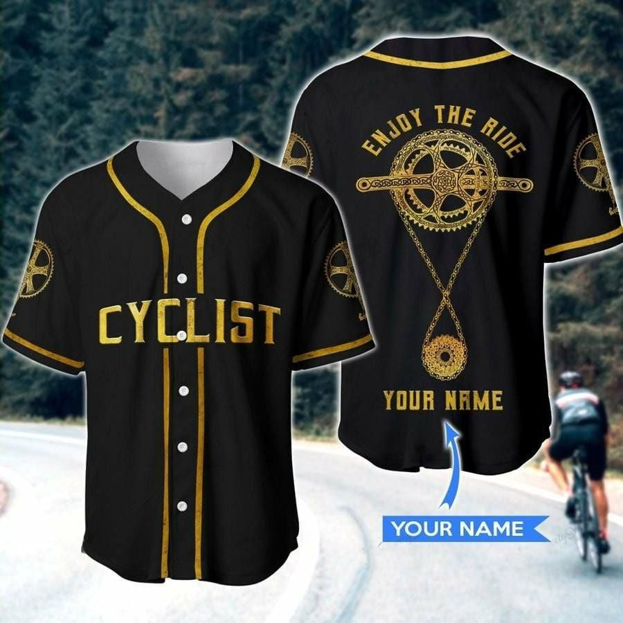Cyclist Enjoy The Ride Personalized Baseball Jersey