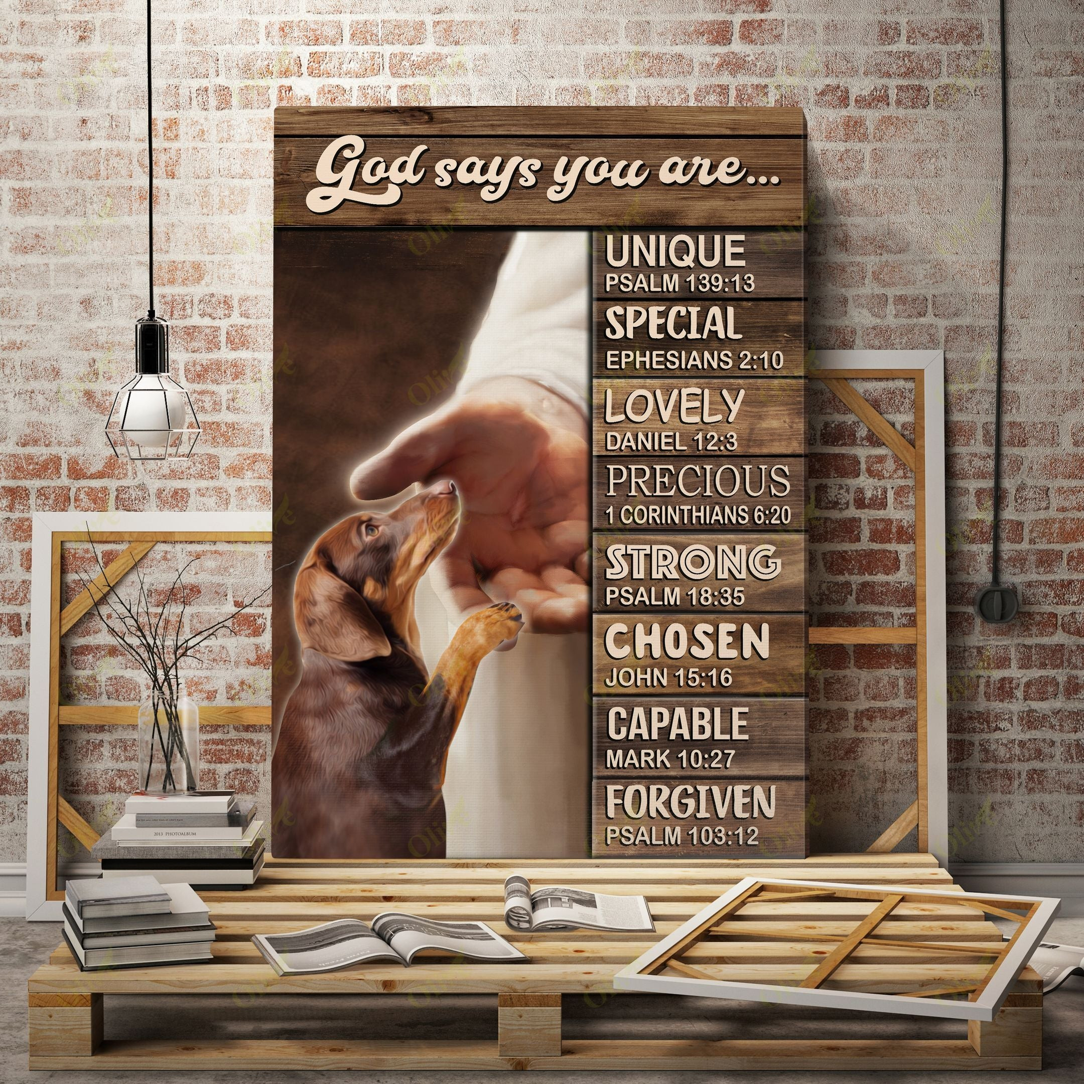 Dachshund - God Says You Are Poster And Canvas Art Wall Decor