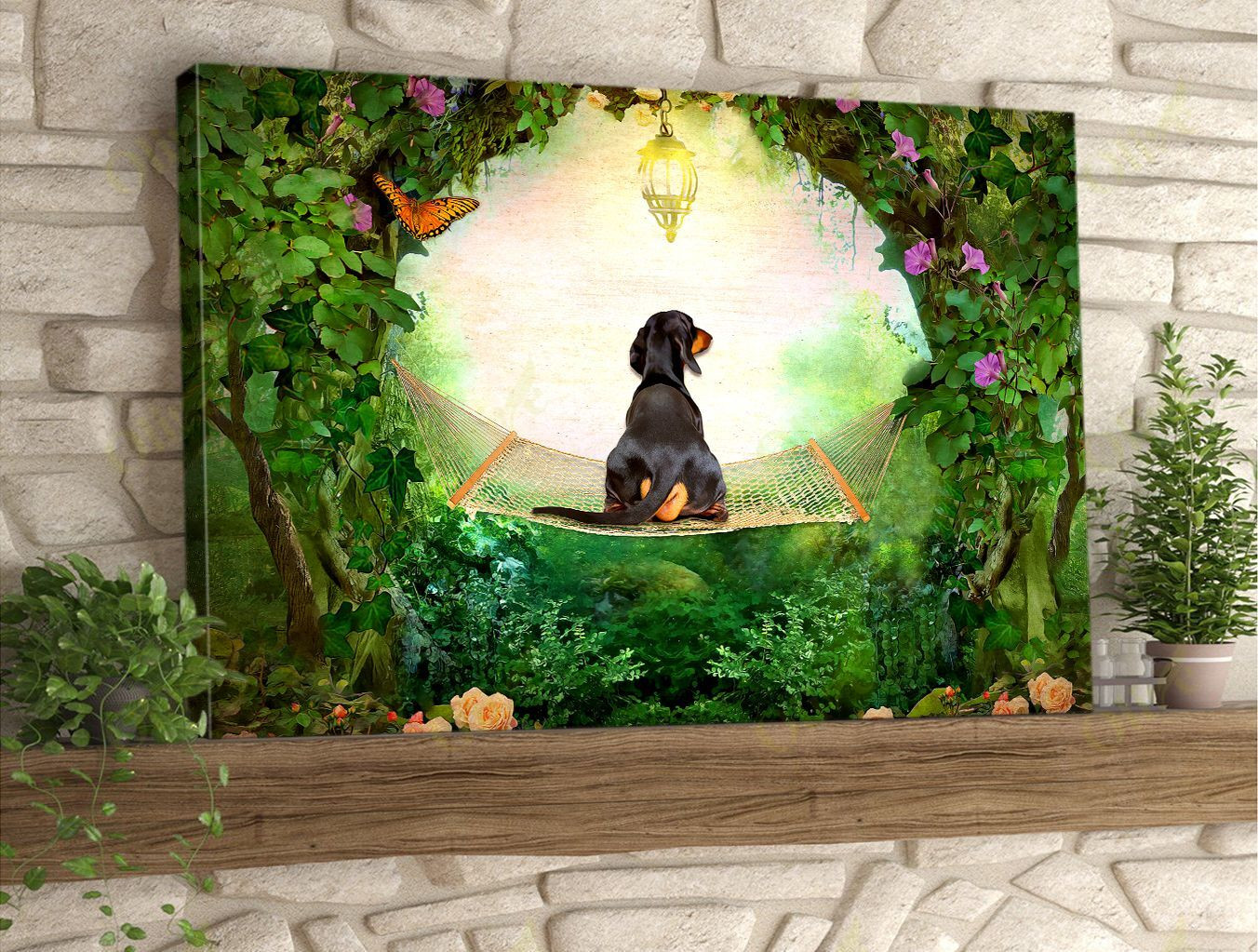 Dachshund In The Forest Poster And Canvas Art Wall Decor