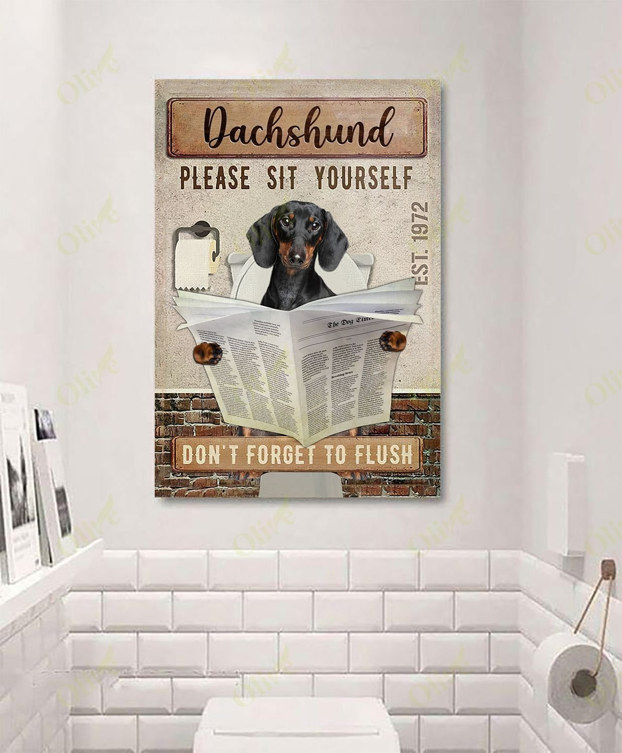 Dachshund - Please Sit Yourself Canvas Dachshund Poster And Canvas Art Wall Decor