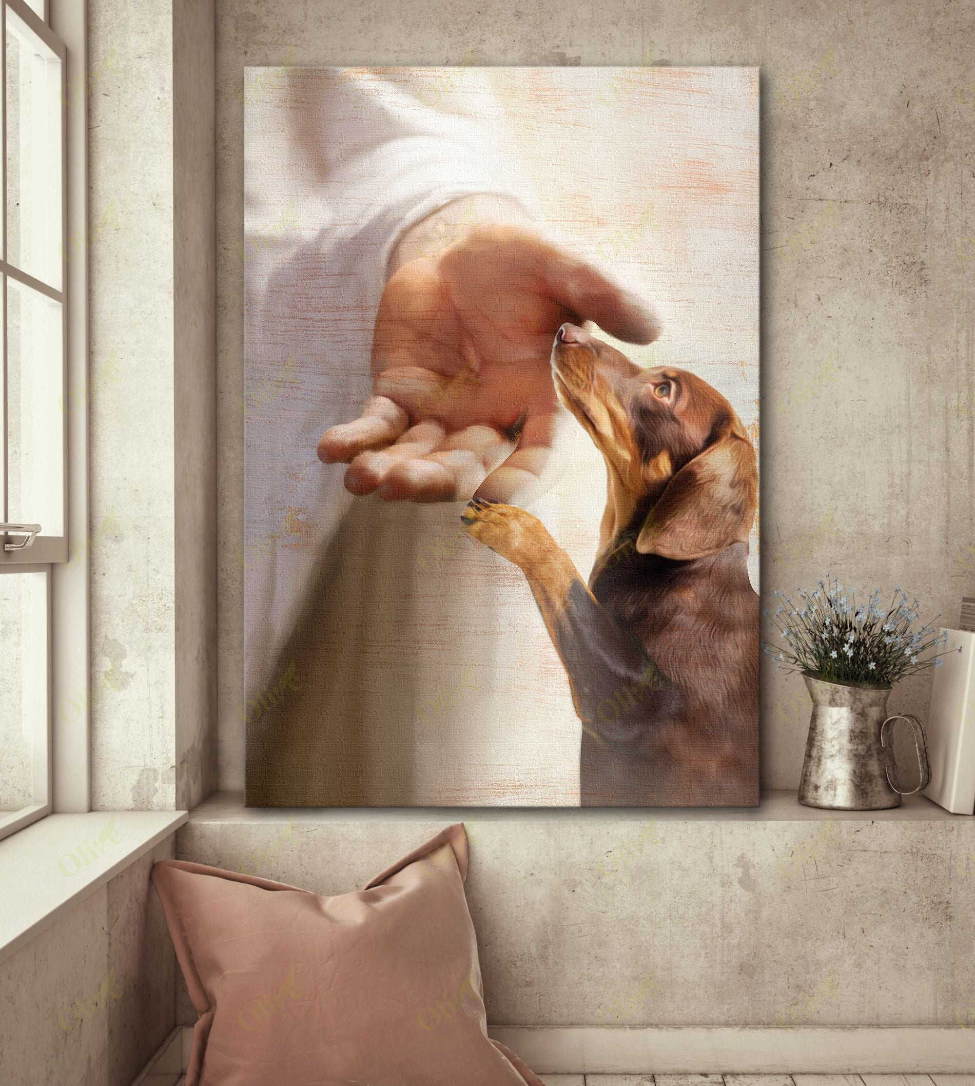 Dachshund - Take My Hand Canvas Dachshund Poster And Canvas Art Wall Decor