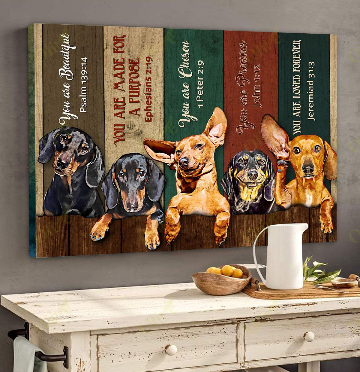 Dachshund - You Are Loved Forever Poster And Canvas Art Wall Decor