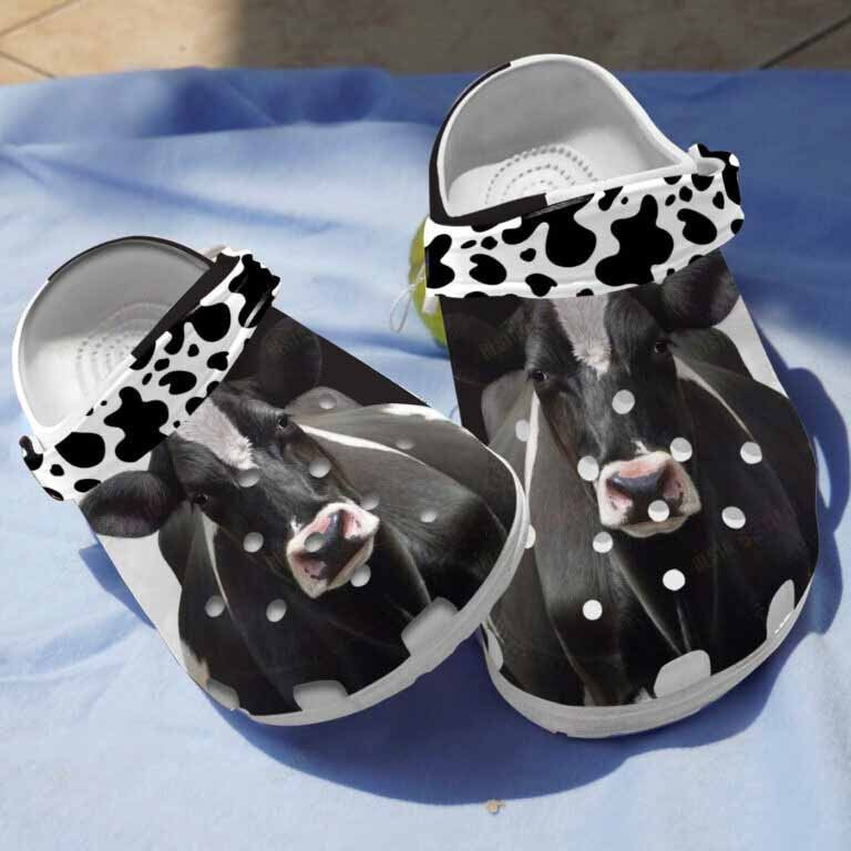 Dairy Cow Portrait Clogs Crocs Shoes Gifts For Men Women