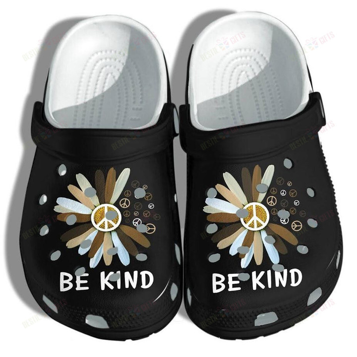 Daisy Flower Brown Be Kind Crocs Classic Clogs Shoes