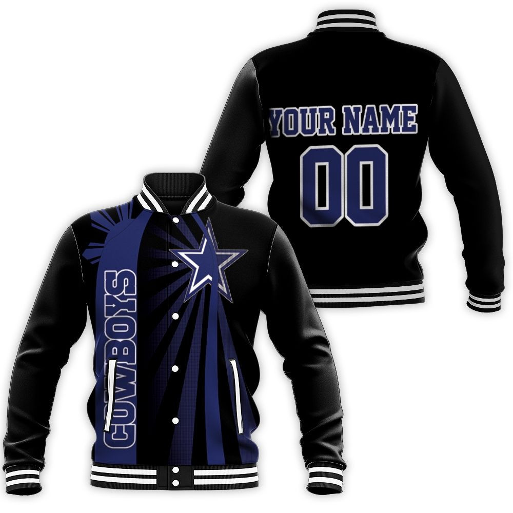 Dallas Cowboys 3d Personalized Baseball Jacket for Men Women