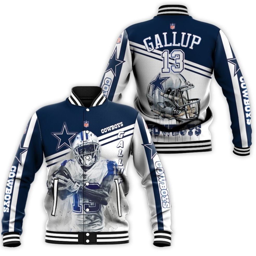 Dallas Cowboys Michael Gallup 13 3d Baseball Jacket for Men Women