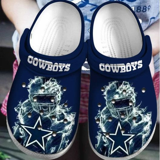 Dallas Cowboys Nfl For Gift Fan 2 Rubber Crocs Crocband Clogs