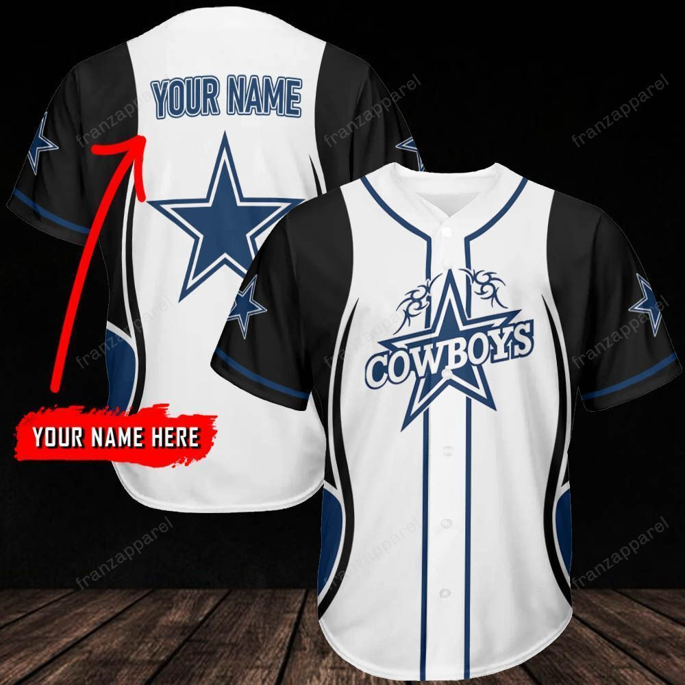 Dallas Cowboys Personalized Baseball Jersey 305